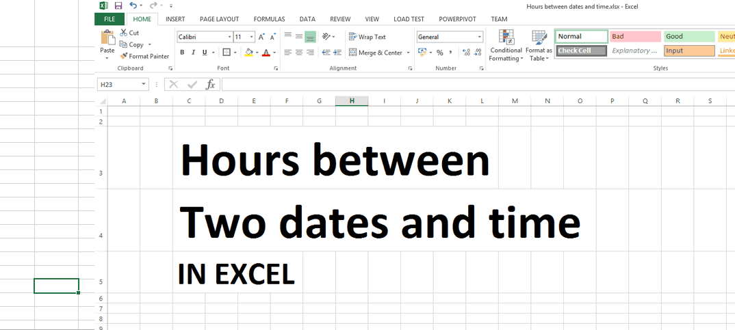 How To Calculate Total Hour Between Two Dates And Times In Excel 0909