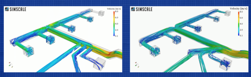 Ductwork CFD simulations