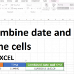 combine date and time cells in excel
