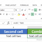 combine two cells with a comma