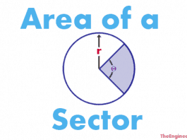 how to calculate sector of a circle,