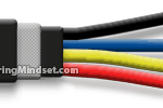 Three phase and neutral cable old colours