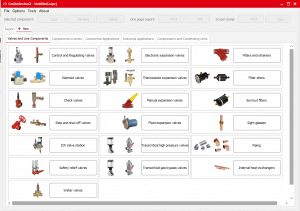 Coolselector2 Danfoss valves and line components