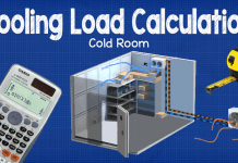 Cooling load calculation cold room