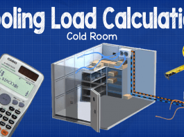 Cooling load calculation cold room