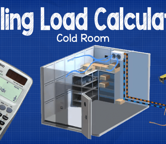 Cooling load calculation cold room