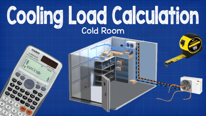 Cooling load calculation cold room