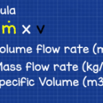 Calculate air volume flow rate from mass flow rate