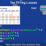 Tee pressure loss calculation