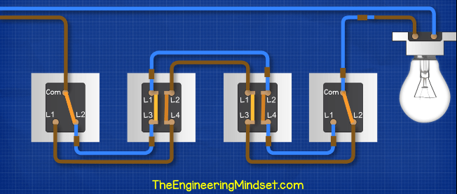 Intermediate Switch Lighting Circuits (EU/UK) - The Engineering Mindset Guitar Pickup Wiring Diagrams The Engineering Mindset