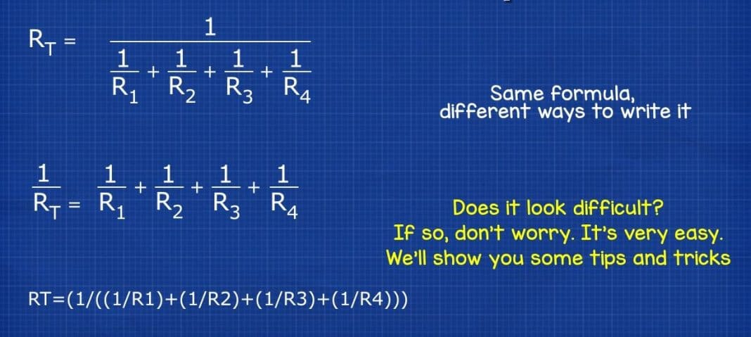 parallel resistance formula