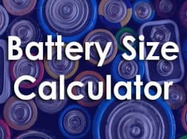 Battery size calculator