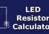 Single LED resistor calculator