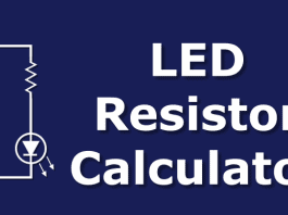 Single LED resistor calculator