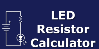 Single LED resistor calculator